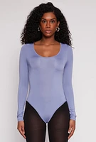 Womens Daisy Scoop Neck Long Sleeve Bodysuit,