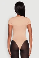 Womens Daisy Short Sleeve Crew Neck Bodysuit,
