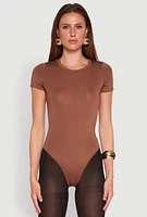 Womens Daisy Short Sleeve Crew Neck Bodysuit, M
