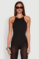 Womens Daisy High Neck Cami Bodysuit,