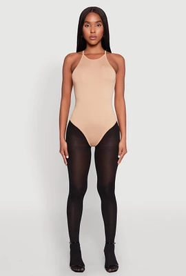 Womens Daisy High Neck Cami Bodysuit,