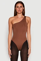 Womens Daisy Sleeveless One Shoulder Bodysuit,