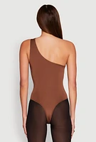 Womens Daisy Sleeveless One Shoulder Bodysuit,