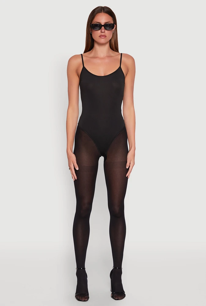 Womens Daisy Scoop Neck Cami Bodysuit,