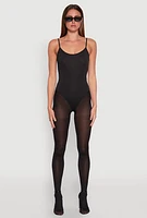 Womens Daisy Scoop Neck Cami Bodysuit,