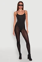 Womens Daisy Scoop Neck Cami Bodysuit,