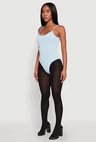 Womens Daisy Scoop Neck Cami Bodysuit,