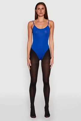 Womens Daisy Scoop Neck Cami Bodysuit,