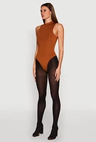 Womens Daisy Mock Neck Tank Bodysuit,