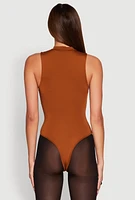 Womens Daisy Mock Neck Tank Bodysuit,