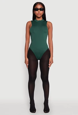 Womens Daisy Mock Neck Tank Bodysuit,