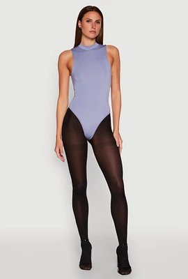 Womens Daisy Mock Neck Tank Bodysuit,