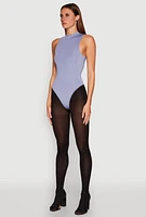 Womens Daisy Mock Neck Tank Bodysuit,