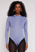 Womens Daisy Mock Neck Long Sleeve Bodysuit,