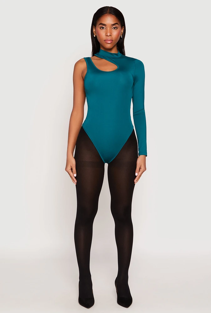 Womens Daisy Keyhole One Shoulder Bodysuit,