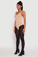 Womens Daisy V Neck Cami Thong Bodysuit,