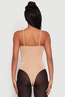 Womens Daisy V Neck Cami Thong Bodysuit,