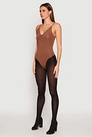 Womens Daisy V Neck Cami Thong Bodysuit,