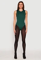 Womens Daisy High Neck Thong Bodysuit,