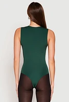 Womens Daisy High Neck Thong Bodysuit,