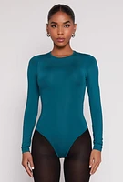 Womens Daisy Crew Neck Long Sleeve Bodysuit,