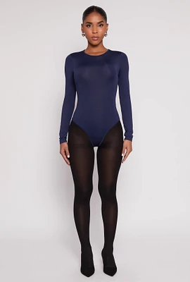 Womens Daisy Long Sleeve Crew Neck Bodysuit