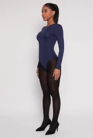 Womens Daisy Crew Neck Long Sleeve Bodysuit,