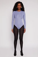 Womens Daisy Crew Neck Long Sleeve Bodysuit,