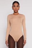 Womens Daisy Crew Neck Long Sleeve Bodysuit,