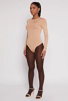 Womens Daisy Crew Neck Long Sleeve Bodysuit,