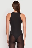 Womens Daisy Crew Neck Thong Bodysuit,