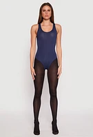 Womens Daisy Scoop Neck Thong Bodysuit,