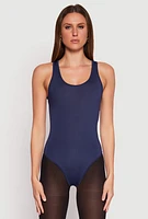 Womens Daisy Scoop Neck Thong Bodysuit,
