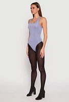 Womens Daisy Scoop Neck Thong Bodysuit,
