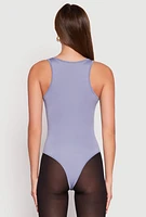 Womens Daisy Scoop Neck Thong Bodysuit,