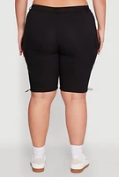 Womens Plus Hyperstretch Bermuda Shorts with Cargo Pockets, 2X