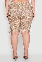 Womens Plus Size Hyper Stretch Cargo Bermuda Shorts, Multi, Size 1X