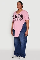 Womens Plus Be Real Not Perfect Graphic T Shirt, 3X