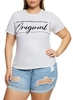 Womens Plus Not Perfect But Im Original Graphic Tee,