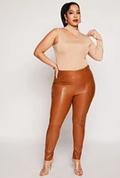 Womens Plus Daisy Keyhole Shoulder Bodysuit, 1X