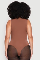 Womens Plus Daisy Crew Neck Tank Bodysuit, 3X