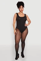 Womens Plus Daisy Sleeveless Bodysuit,