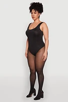 Womens Plus Daisy Sleeveless Bodysuit,