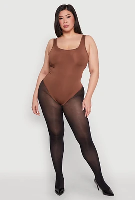 Womens Plus Daisy Sleeveless Bodysuit,