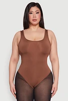 Womens Plus Daisy Sleeveless Bodysuit,