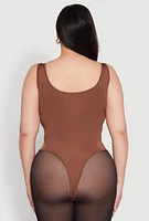 Womens Plus Daisy Sleeveless Bodysuit,