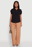 Womens Fixed Cuff Short Sleeve Shirt,