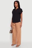 Womens Fixed Cuff Short Sleeve Shirt,