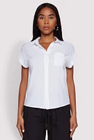 Womens Fixed Cuff Short Sleeve Shirt,