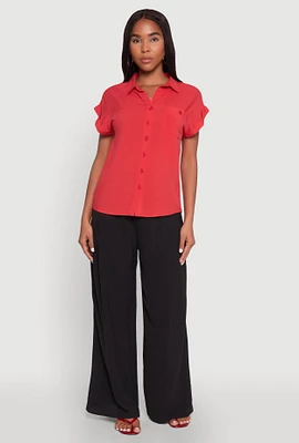 Womens Short Sleeve Tunic Top, XL